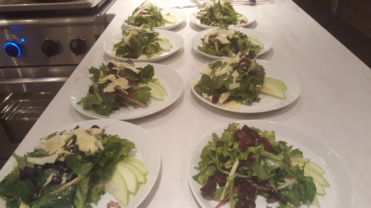 Plated salads